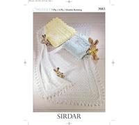 Sirdar Baby Shawls & Blankets Knitting Pattern 3983 3 Ply, 4 Ply, DK