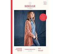 Sirdar Cashmere Merino Silk DK Knitting Pattern - 10212 Edge to Edge Cardigan