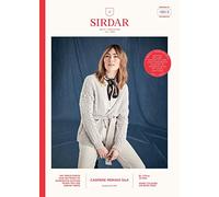 Sirdar Cashmere Merino Silk DK Knitting Pattern - 10213 Wrap Cardigan