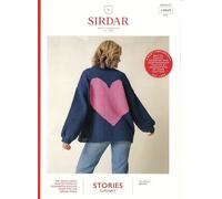 Sirdar Chunky Knitting Pattern Pamphlet - 10869 Ladies Heart Motif Cardigan (28-54ins)