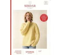 Sirdar Chunky Knitting Pattern Pamphlet - 10873 Ladies Sweater (28-54 ins)