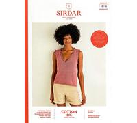 Sirdar Cotton DK Knitting Pattern - 10116 Sleeveless Top