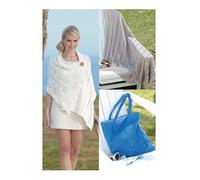 Sirdar Cotton DK Knitting Pattern - 7500 Throw, Wrap & Bag