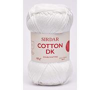 Sirdar Cotton DK Knitting Yarn Mill White 501 - per 100g ball