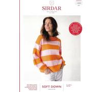 Sirdar DK Knitting Pattern Pamphlet - 10883 Ladeis Striped Sweater (28-54 ins)