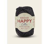 Sirdar Happy Cotton Double Knitting Yarn, 20g, 100% Cotton (Liquorice 775)