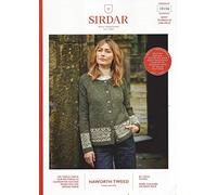 Sirdar Haworth Tweed Double Knit Pattern Booklet - 10156 Cardigan Green