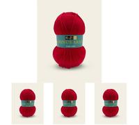 Sirdar Hayfield Bonus Aran, Signal Red (977), 100g (Pack of 4)