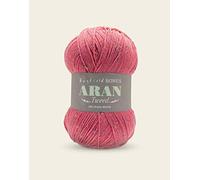 Hayfield Bonus Aran Tweed, Raspberry Tweed (638), 400g by Sirdar Pink F011-638