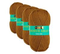 Sirdar Hayfield Bonus Aran Yarn, Bronze (596), 100g (Pack of 4)
