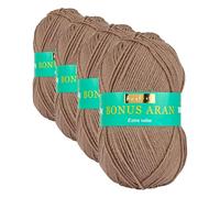 Sirdar Hayfield Bonus Aran Yarn, Fawn (571), 100g (Pack of 4)