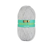 Sirdar Hayfield Bonus Aran Yarn, Light Grey Mix (814), 100g