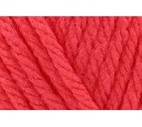 Sirdar Hayfield Bonus Chunky Crochet Yarn, 100% Acrylic Soft Knitting Wool for Cardigans, Jumpers, Sweaters, Ponchos and Capes - 100g Balls - Bright Coral (578) - Pack of 5