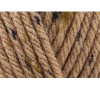 Sirdar Hayfield Bonus Chunky Tweed Crochet Yarn, Viscose Acrylic Blend Knitting Wool for Headwear, Sweaters, Scarves - 100g Balls - Hazel (104) - Pack of 10