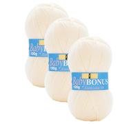 Sirdar Hayfield Bonus DK Double Knitting, Baby Cream (855), 100g (Pack of 3)