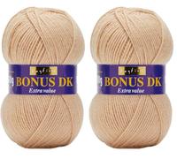 Sirdar Hayfield Bonus DK Double Knitting, Champagne (598), 100g (Pack of 2)