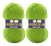 Sirdar Hayfield Bonus DK Double Knitting, Lemongrass (699), 100g (Pack of 2)