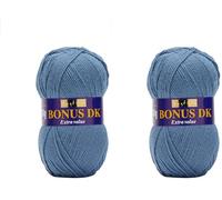 Sirdar Hayfield Bonus DK Double Knitting, Ocean Blue (609), 100g (Pack of 2)