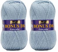 Sirdar Hayfield Bonus DK Double Knitting, Sky Marl (591), 100g (Pack of 2)
