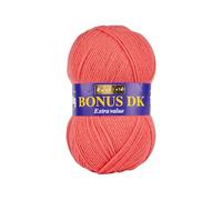 Sirdar Hayfield Bonus DK Double Knitting Yarn, Bright Coral (578), 100g