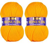 Sirdar Hayfield Bonus DK Double Knitting Yarn, Cantaloupe (577), 100g (Pack of 2)