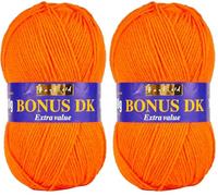 Sirdar Hayfield Bonus DK Double Knitting Yarn, Flame (570), 100g (Pack of 2)