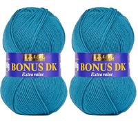 Sirdar Hayfield Bonus DK Double Knitting Yarn, Peacock (560), 100g (Pack of 2)