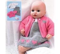 Sirdar/Hayfield Bonus DK Knitting Pattern - 2485 Baby Dolls Pinafore, Cardigan, Top and Pants