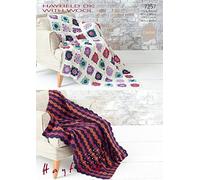 Sirdar/Hayfield DK with Wool Crochet Pattern - 7257 Crochet Afghan Blankets