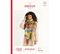 Sirdar Jewelspun Aran Crochet Pattern - 10289 Scarf