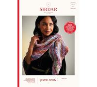 Sirdar Jewelspun Aran Crochet Pattern - 10722 Ladies Shawl
