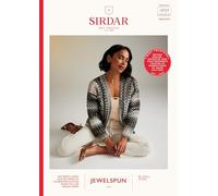 Sirdar Jewelspun Aran Crochet Pattern - 10727 Ladies Cardigan