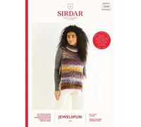 Sirdar Jewelspun Aran Knitting Pattern - 10292 Tabbard