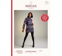Sirdar Jewelspun Aran Knitting Pattern - 10713 Ladies Sweater Dress