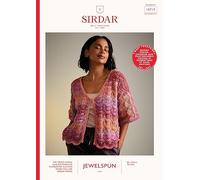 Sirdar Jewelspun Aran Knitting Pattern - 10715 Cardigan