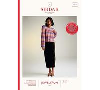 Sirdar Jewelspun Aran Knitting Pattern - 10719 Ladies Sweater
