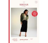 Sirdar Jewelspun Aran Knitting Pattern - 10720 Edge to Edge Cardigan