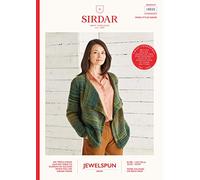 Sirdar Jewelspun Aran Knitting Pattern Booklet - 10025 Drape Cardigan