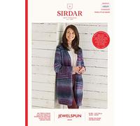 Sirdar Jewelspun Aran Knitting Pattern Booklet - 10029 Long Line Jacket