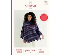 Sirdar Jewelspun Aran Knitting Pattern Booklet - 10287 Poncho