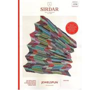 Sirdar Jewelspun Chunky Knitting Pattern - 10708 Zig Zag Blanket