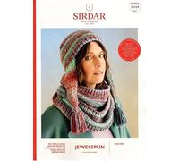 Sirdar Jewelspun Chunky Knitting Pattern - 10709 Ladies Hat & Snood