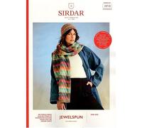 Sirdar Jewelspun Chunky Knitting Pattern - 10710 Ladies Hat & Scarf