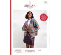Sirdar Jewelspun Chunky Knitting Pattern - 10801 Ladies Cardigan (Easy Knit)