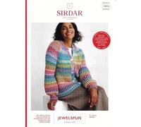 Sirdar Jewelspun Chunky Knitting Pattern - 10806 Ladies Cardigan