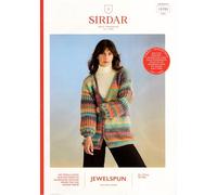 Sirdar Jewelspun Chunky with Wool Knitting Pattern - 10705 Ladies Cardigan