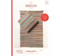 Sirdar Jewelspun Chunky with Wool Knitting Pattern - 10707 Blanket & Cushion Cover