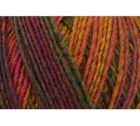 Sirdar Jewelspun Crochet Aran Yarn, 100% Acrylic Knitting Wool for Garments Accessories - 200G Balls - Setting Sun (843) - Pack of 5