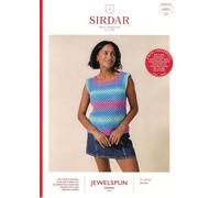 Sirdar Jewelspun Ombre Aran Crochet Pattern Booklet 10921 - Easy Tops, Slipovers Pattern - 28-54 Inches