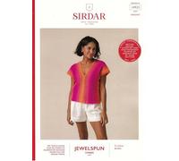 Sirdar Jewelspun Ombre Aran Crochet Pattern Booklet 10923 - Easy Cardigans Pattern - 28-54 Inches